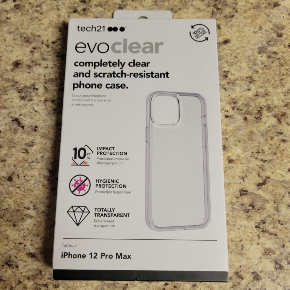 Tech 21 iphone 12 pro max clear case